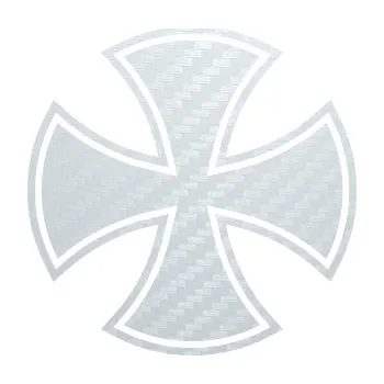 samolepka Maltézský kříž 003 (51 - 3D karbon bílý) SAMOLEPKA NA AUTO, NÁLEPKA, FÓLIE, POLEP, TUNING, VLASTNÍ TEXT, TISK, AUTOSAMOLEPKY.cz, POLEPY, OBRÁZEK, LOGO, 3D STICKERS