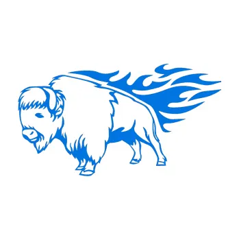 Samolepicí dekorace na vozidlo Animal flames 077 levá býk (11 - modrá oceán) SAMOLEPKA NA AUTO, NÁLEPKA, FÓLIE, POLEP, TUNING, VLASTNÍ TEXT, TISK, AUTOSAMOLEPKY.cz, POLEPY, OBRÁZEK, LOGO, 3D STICKERS