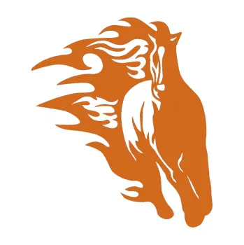 Samolepicí dekorace na vozidlo Animal flames 007 pravá kůň (26 - oříšková) SAMOLEPKA NA AUTO, NÁLEPKA, FÓLIE, POLEP, TUNING, VLASTNÍ TEXT, TISK, AUTOSAMOLEPKY.cz, POLEPY, OBRÁZEK, LOGO, 3D STICKERS