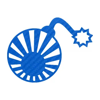 Autodoplněk Samolepka na auto Bomba 006 JDM pravá (57 - 3D karbon modrý) NÁLEPKA, FÓLIE, POLEPY, TUNING, VLASTNÍ TEXT, TISK, AUTOSAMOLEPKY.cz, SAMOLEPKY, OBRÁZEK, LOGO, VÝROBA, PRODEJ