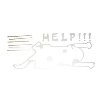 Samolepící dekorace SAMOLEPKA Kočka Help samolepka na bok (82 - odrazková reflexní bílá) NA AUTO, NÁLEPKA, FÓLIE, POLEP, TUNING, VLASTNÍ TEXT, TISK, AUTOSAMOLEPKY.cz, POLEPY, OBRÁZEK, LOGO, SAMOLEPKY