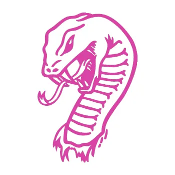 Samolepící dekorace Cobra levá (16 - růžová) SAMOLEPKA NA AUTO, NÁLEPKA, FÓLIE, POLEP, TUNING, VLASTNÍ TEXT, TISK, AUTOSAMOLEPKY.cz, POLEPY, OBRÁZEK, LOGO, 3D STICKERS