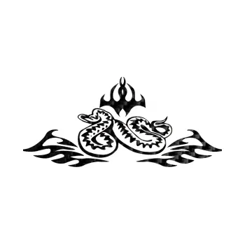 Samolepicí dekorace na vozidlo Animal flames 070 levá zmije (50 - 3D karbon černý) SAMOLEPKA NA AUTO, NÁLEPKA, FÓLIE, POLEP, TUNING, VLASTNÍ TEXT, TISK, AUTOSAMOLEPKY.cz, POLEPY, OBRÁZEK, LOGO, 3D STICKERS