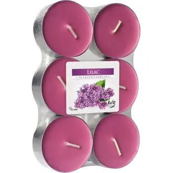 Svíčka Svíčka čajová vonná maxi 6 ks - šeřík, doprodej