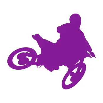 Samolepící dekorace Motorka 034 pravá motokros (14 - fialová) SAMOLEPKA NA AUTO, NÁLEPKA, FÓLIE, POLEP, TUNING, VLASTNÍ TEXT, TISK, AUTOSAMOLEPKY.cz, POLEPY, OBRÁZEK, LOGO, 3D STICKERS