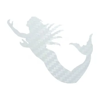 Polep vozidla SAMOLEPKA Mořská panna levá siréna (51 - 3D karbon bílý) NA AUTO, NÁLEPKA, FÓLIE, POLEP, TUNING, VLASTNÍ TEXT, TISK, AUTOSAMOLEPKY.cz, POLEPY, OBRÁZEK, LOGO, SAMOLEPKY