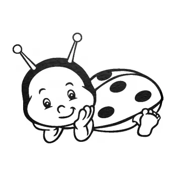 Samolepicí dekorace na vozidlo Dítě v autě 063 levá beruška (63 - škrábaný kov černý) SAMOLEPKA NA AUTO, NÁLEPKA, FÓLIE, POLEP, TUNING, VLASTNÍ TEXT, TISK, AUTOSAMOLEPKY.cz, POLEPY, OBRÁZEK, LOGO, 3D STICKERS