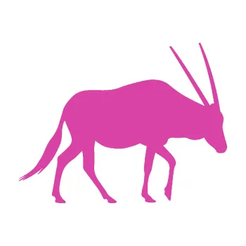 Samolepící dekorace Antilopa 001 pravá (16 - růžová) SAMOLEPKA NA AUTO, NÁLEPKA, FÓLIE, POLEP, TUNING, VLASTNÍ TEXT, TISK, AUTOSAMOLEPKY.cz, POLEPY, OBRÁZEK, LOGO, 3D STICKERS