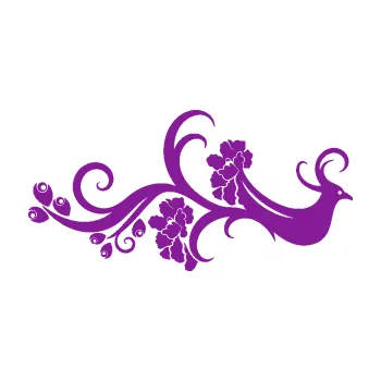 Samolepící dekorace Květina dekor 014 pravá páv (14 - fialová) SAMOLEPKA NA AUTO, NÁLEPKA, FÓLIE, POLEP, TUNING, VLASTNÍ TEXT, TISK, AUTOSAMOLEPKY.cz, POLEPY, OBRÁZEK, LOGO, 3D STICKERS