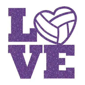 Samolepicí dekorace na vozidlo Love volejbal (87 - Ultra Metalic fialová) SAMOLEPKA NA AUTO, NÁLEPKA, FÓLIE, POLEP, TUNING, VLASTNÍ TEXT, TISK, AUTOSAMOLEPKY.cz, POLEPY, OBRÁZEK, LOGO, 3D STICKERS