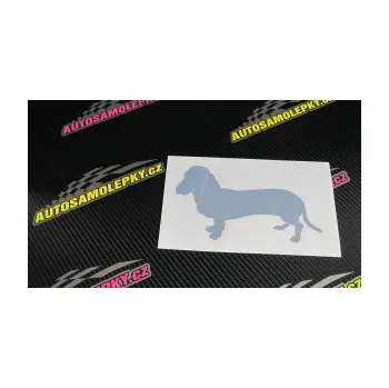 Polep vozidla SAMOLEPKA Pes 094 levá Baset (17 - šedá) NA AUTO, NÁLEPKA, FÓLIE, POLEP, TUNING, VLASTNÍ TEXT, TISK, AUTOSAMOLEPKY.cz, POLEPY, OBRÁZEK, LOGO, SAMOLEPKY