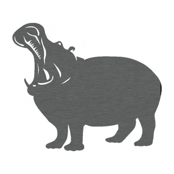 Samolepící dekorace Hroch 002 levá (62 - škrábaný titan) SAMOLEPKA NA AUTO, NÁLEPKA, FÓLIE, POLEP, TUNING, VLASTNÍ TEXT, TISK, AUTOSAMOLEPKY.cz, POLEPY, OBRÁZEK, LOGO, 3D STICKERS