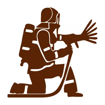 Samolepící dekorace SAMOLEPKA Hasič 007 pravá (15 - hnědá) NA AUTO, NÁLEPKA, FÓLIE, POLEP, TUNING, VLASTNÍ TEXT, TISK, AUTOSAMOLEPKY.cz, POLEPY, OBRÁZEK, LOGO, SAMOLEPKY