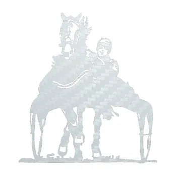 Samolepící dekorace SAMOLEPKA Kůň klusák levá (51 - 3D karbon bílý) NA AUTO, NÁLEPKA, FÓLIE, POLEP, TUNING, VLASTNÍ TEXT, TISK, AUTOSAMOLEPKY.cz, POLEPY, OBRÁZEK, LOGO, SAMOLEPKY