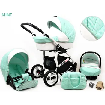 Kočárek Kombinovaný kočárek Raf-Pol White Lux ALU 2020 Mint