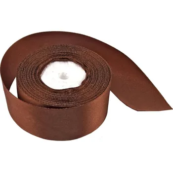 Stuha Satén stuha 4 cm, 23 m, hnědá