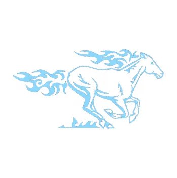 Samolepicí dekorace na vozidlo Animal flames 004 pravá kůň (03 - světle modrá) SAMOLEPKA NA AUTO, NÁLEPKA, FÓLIE, POLEP, TUNING, VLASTNÍ TEXT, TISK, AUTOSAMOLEPKY.cz, POLEPY, OBRÁZEK, LOGO, 3D STICKERS