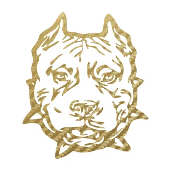 Polep vozidla SAMOLEPKA Pitbull hlava 003 pravá (59 - 3D karbon zlatý) NA AUTO, NÁLEPKA, FÓLIE, POLEP, TUNING, VLASTNÍ TEXT, TISK, AUTOSAMOLEPKY.cz, POLEPY, OBRÁZEK, LOGO, SAMOLEPKY