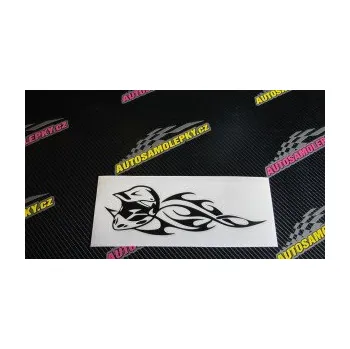 Samolepící dekorace SAMOLEPKA Motorka 011 levá helma na motokros v plamenech (17 - šedá) NA AUTO, NÁLEPKA, FÓLIE, POLEP, TUNING, VLASTNÍ TEXT, TISK, AUTOSAMOLEPKY.cz, POLEPY, OBRÁZEK, LOGO, SAMOLEPKY