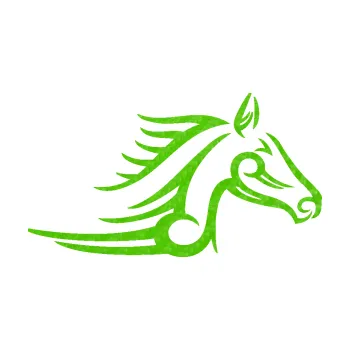 Samolepící dekorace Kůň 081 pravá hlava tattoo (58 - 3D karbon zelený kawasaki) SAMOLEPKA NA AUTO, NÁLEPKA, FÓLIE, POLEP, TUNING, VLASTNÍ TEXT, TISK, AUTOSAMOLEPKY.cz, POLEPY, OBRÁZEK, LOGO, 3D STICKERS