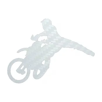 Samolepící dekorace SAMOLEPKA Motorka 030 levá motokros (51 - 3D karbon bílý) NA AUTO, NÁLEPKA, FÓLIE, POLEP, TUNING, VLASTNÍ TEXT, TISK, AUTOSAMOLEPKY.cz, POLEPY, OBRÁZEK, LOGO, SAMOLEPKY