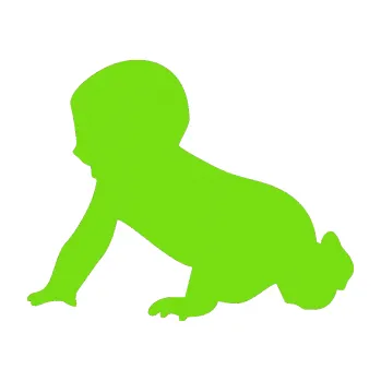 samolepka Dítě v autě 025 levá miminko silueta (04 - zelená kawasaki) SAMOLEPKA NA AUTO, NÁLEPKA, FÓLIE, POLEP, TUNING, VLASTNÍ TEXT, TISK, AUTOSAMOLEPKY.cz, POLEPY, OBRÁZEK, LOGO, 3D STICKERS