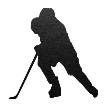 Samolepicí dekorace na vozidlo Hokejista 023 levá (63 - škrábaný kov černý) SAMOLEPKA NA AUTO, NÁLEPKA, FÓLIE, POLEP, TUNING, VLASTNÍ TEXT, TISK, AUTOSAMOLEPKY.cz, POLEPY, OBRÁZEK, LOGO, 3D STICKERS