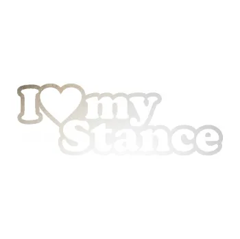 Polep vozidla SAMOLEPKA I love my stance nápis (82 - odrazková reflexní bílá) NA AUTO, NÁLEPKA, FÓLIE, POLEP, TUNING, VLASTNÍ TEXT, TISK, AUTOSAMOLEPKY.cz, POLEPY, OBRÁZEK, LOGO, SAMOLEPKY