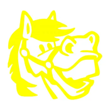 Samolepící dekorace Kůň 041 pravá veselý (05 - žlutá citron) SAMOLEPKA NA AUTO, NÁLEPKA, FÓLIE, POLEP, TUNING, VLASTNÍ TEXT, TISK, AUTOSAMOLEPKY.cz, POLEPY, OBRÁZEK, LOGO, 3D STICKERS