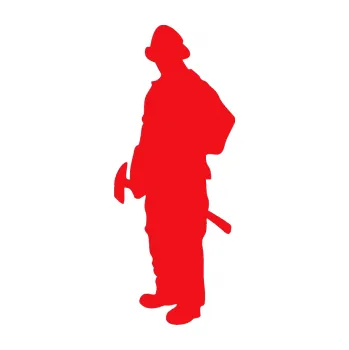 Samolepící dekorace SAMOLEPKA Hasič 001 levá (10 - červená) NA AUTO, NÁLEPKA, FÓLIE, POLEP, TUNING, VLASTNÍ TEXT, TISK, AUTOSAMOLEPKY.cz, POLEPY, OBRÁZEK, LOGO, SAMOLEPKY