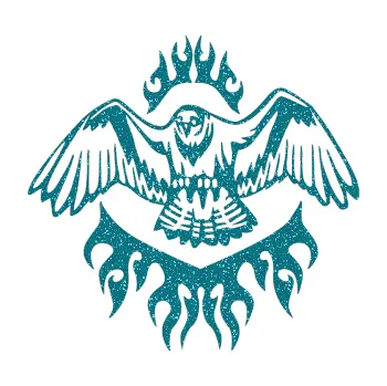 Samolepicí dekorace na vozidlo Animal flames 068 levá orel (92 - Ultra Metalic tyrkysová) SAMOLEPKA NA AUTO, NÁLEPKA, FÓLIE, POLEP, TUNING, VLASTNÍ TEXT, TISK, AUTOSAMOLEPKY.cz, POLEPY, OBRÁZEK, LOGO, 3D STICKERS