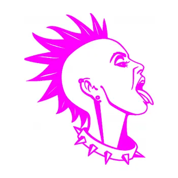Samolepicí dekorace na vozidlo Punk rocker lady pravá (72 - Fluorescentní růžová) SAMOLEPKA NA AUTO, NÁLEPKA, FÓLIE, POLEP, TUNING, VLASTNÍ TEXT, TISK, AUTOSAMOLEPKY.cz, POLEPY, OBRÁZEK, LOGO, 3D STICKERS