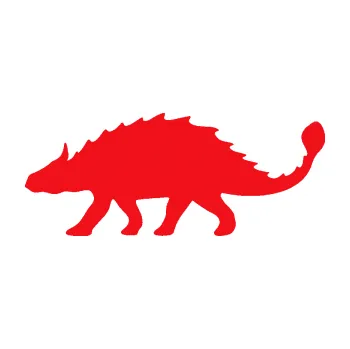 Samolepící dekorace SAMOLEPKA Ankylosaurus 001 levá (10 - červená) NA AUTO, NÁLEPKA, FÓLIE, POLEP, TUNING, VLASTNÍ TEXT, TISK, AUTOSAMOLEPKY.cz, POLEPY, OBRÁZEK, LOGO, SAMOLEPKY