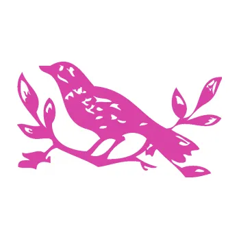 Samolepící dekorace Interiér 003 levá ptáček na větvičce (16 - růžová) SAMOLEPKA NA AUTO, NÁLEPKA, FÓLIE, POLEP, TUNING, VLASTNÍ TEXT, TISK, AUTOSAMOLEPKY.cz, POLEPY, OBRÁZEK, LOGO, 3D STICKERS