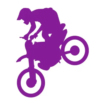 Samolepící dekorace Motorka 020 levá motokros (14 - fialová) SAMOLEPKA NA AUTO, NÁLEPKA, FÓLIE, POLEP, TUNING, VLASTNÍ TEXT, TISK, AUTOSAMOLEPKY.cz, POLEPY, OBRÁZEK, LOGO, 3D STICKERS