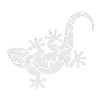 Samolepící dekorace Ještěrka 015 levá (84 - Ultra Metalic bílá) SAMOLEPKA NA AUTO, NÁLEPKA, FÓLIE, POLEP, TUNING, VLASTNÍ TEXT, TISK, AUTOSAMOLEPKY.cz, POLEPY, OBRÁZEK, LOGO, 3D STICKERS