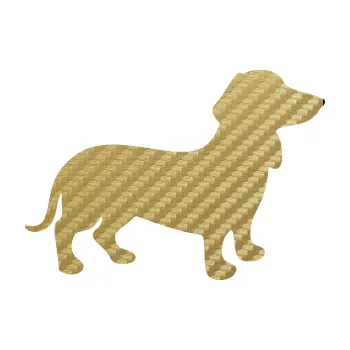 Polep vozidla SAMOLEPKA Pes 112 pravá Jezevčík (59 - 3D karbon zlatý) NA AUTO, NÁLEPKA, FÓLIE, POLEP, TUNING, VLASTNÍ TEXT, TISK, AUTOSAMOLEPKY.cz, POLEPY, OBRÁZEK, LOGO, SAMOLEPKY