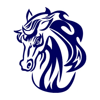 Samolepící dekorace SAMOLEPKA Kůň 069 levá hlava s hřívou (23 - tmavě modrá) NA AUTO, NÁLEPKA, FÓLIE, POLEP, TUNING, VLASTNÍ TEXT, TISK, AUTOSAMOLEPKY.cz, POLEPY, OBRÁZEK, LOGO, SAMOLEPKY