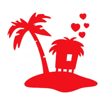 Samolepící dekorace SAMOLEPKA Ostrov 001 levá (10 - červená) NA AUTO, NÁLEPKA, FÓLIE, POLEP, TUNING, VLASTNÍ TEXT, TISK, AUTOSAMOLEPKY.cz, POLEPY, OBRÁZEK, LOGO, SAMOLEPKY