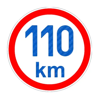 samolepka Maximální rychlost 110km - nejvyšší konstrukční rychlost (57 - 3D karbon modrý) SAMOLEPKA NA AUTO, NÁLEPKA, FÓLIE, POLEP, TUNING, VLASTNÍ TEXT, TISK, AUTOSAMOLEPKY.cz, POLEPY, OBRÁZEK, LOGO, 3D STICKERS