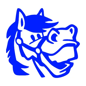 Samolepící dekorace SAMOLEPKA Kůň 041 pravá veselý (19 - modrá dynamic) NA AUTO, NÁLEPKA, FÓLIE, POLEP, TUNING, VLASTNÍ TEXT, TISK, AUTOSAMOLEPKY.cz, POLEPY, OBRÁZEK, LOGO, SAMOLEPKY