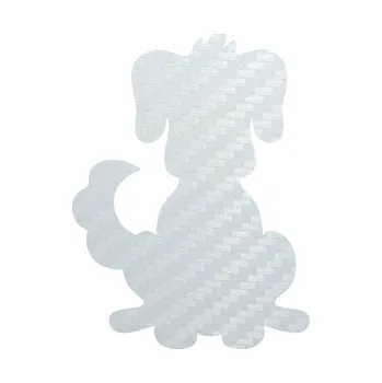 Polep vozidla SAMOLEPKA Pes 113 levá kreslená silueta (51 - 3D karbon bílý) NA AUTO, NÁLEPKA, FÓLIE, POLEP, TUNING, VLASTNÍ TEXT, TISK, AUTOSAMOLEPKY.cz, POLEPY, OBRÁZEK, LOGO, SAMOLEPKY