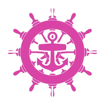 Samolepící dekorace Kormidlo 003 s kotvou (16 - růžová) SAMOLEPKA NA AUTO, NÁLEPKA, FÓLIE, POLEP, TUNING, VLASTNÍ TEXT, TISK, AUTOSAMOLEPKY.cz, POLEPY, OBRÁZEK, LOGO, 3D STICKERS