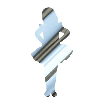 samolepka Děti silueta 011 levá holčička tanečnice (80 - chrom fólie stříbrná zrcadlová) SAMOLEPKA NA AUTO, NÁLEPKA, FÓLIE, POLEP, TUNING, VLASTNÍ TEXT, TISK, AUTOSAMOLEPKY.cz, POLEPY, OBRÁZEK, LOGO, 3D STICKERS