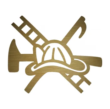 Samolepící dekorace SAMOLEPKA Hasič 005 levá (64 - škrábaný kov zlatý) NA AUTO, NÁLEPKA, FÓLIE, POLEP, TUNING, VLASTNÍ TEXT, TISK, AUTOSAMOLEPKY.cz, POLEPY, OBRÁZEK, LOGO, SAMOLEPKY