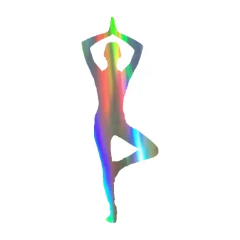 Samolepicí dekorace na vozidlo Jóga 003 pravá (93 - Holografická) SAMOLEPKA NA AUTO, NÁLEPKA, FÓLIE, POLEP, TUNING, VLASTNÍ TEXT, TISK, AUTOSAMOLEPKY.cz, POLEPY, OBRÁZEK, LOGO, 3D STICKERS