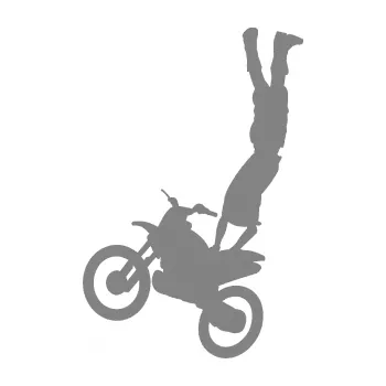 Samolepící dekorace Motorka 019 levá motokros freestyle akrobacie na motorce (17 - šedá) SAMOLEPKA NA AUTO, NÁLEPKA, FÓLIE, POLEP, TUNING, VLASTNÍ TEXT, TISK, AUTOSAMOLEPKY.cz, POLEPY, OBRÁZEK, LOGO, 3D STICKERS