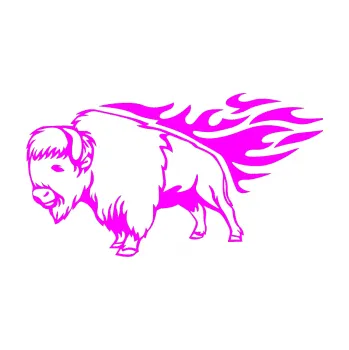 Samolepicí dekorace na vozidlo Animal flames 077 levá býk (72 - Fluorescentní růžová) SAMOLEPKA NA AUTO, NÁLEPKA, FÓLIE, POLEP, TUNING, VLASTNÍ TEXT, TISK, AUTOSAMOLEPKY.cz, POLEPY, OBRÁZEK, LOGO, 3D STICKERS