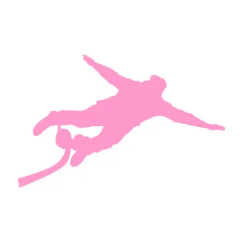 Samolepicí dekorace na vozidlo Bungee jumping 001 pravá (24 - světle růžová) SAMOLEPKA NA AUTO, NÁLEPKA, FÓLIE, POLEP, TUNING, VLASTNÍ TEXT, TISK, AUTOSAMOLEPKY.cz, POLEPY, OBRÁZEK, LOGO, 3D STICKERS