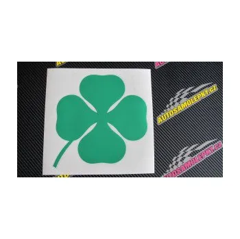 Samolepící dekorace SAMOLEPKA Čtyřlístek 001 levá (10 - červená) NA AUTO, NÁLEPKA, FÓLIE, POLEP, TUNING, VLASTNÍ TEXT, TISK, AUTOSAMOLEPKY.cz, POLEPY, OBRÁZEK, LOGO, SAMOLEPKY